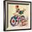 "Fourth of July Bike Ride,"July 1, 1934-John Drew-Framed Giclee Print