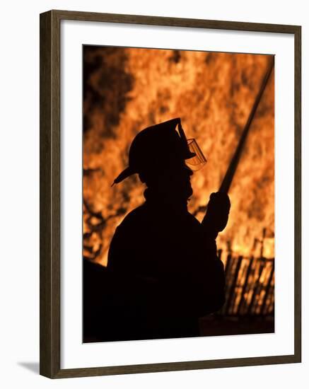 Fourth of July Holiday Bonfire, Rockport, Massachusetts, USA-Walter Bibikow-Framed Photographic Print