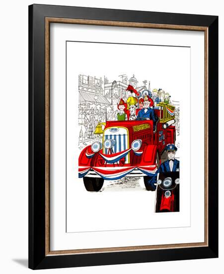 Fourth of July Parade - Jack & Jill-null-Framed Giclee Print