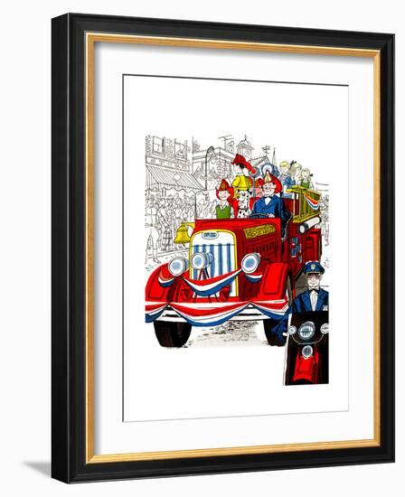 Fourth of July Parade - Jack & Jill-null-Framed Giclee Print