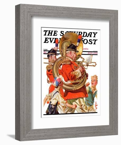 "Fourth of July Parade," Saturday Evening Post Cover, July 1, 1933-Joseph Christian Leyendecker-Framed Giclee Print