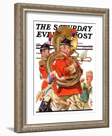 "Fourth of July Parade," Saturday Evening Post Cover, July 1, 1933-Joseph Christian Leyendecker-Framed Giclee Print