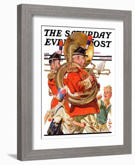 "Fourth of July Parade," Saturday Evening Post Cover, July 1, 1933-Joseph Christian Leyendecker-Framed Giclee Print