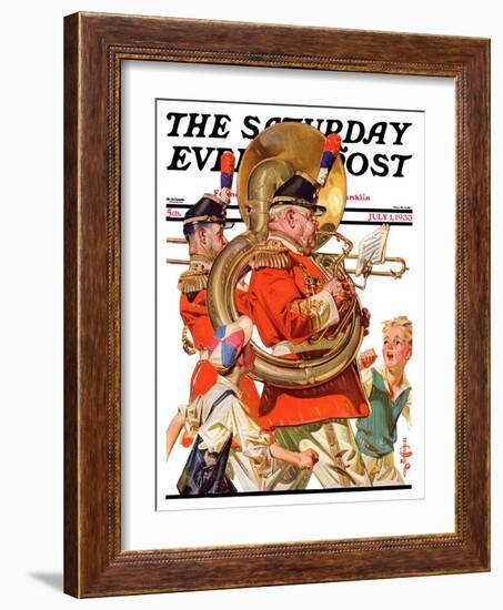 "Fourth of July Parade," Saturday Evening Post Cover, July 1, 1933-Joseph Christian Leyendecker-Framed Giclee Print