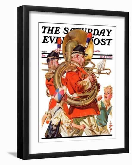 "Fourth of July Parade," Saturday Evening Post Cover, July 1, 1933-Joseph Christian Leyendecker-Framed Giclee Print