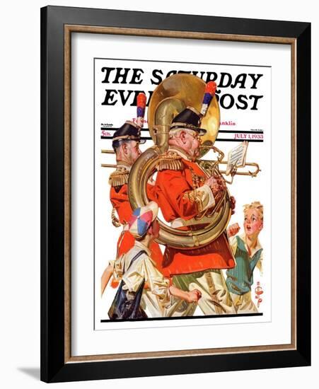 "Fourth of July Parade," Saturday Evening Post Cover, July 1, 1933-Joseph Christian Leyendecker-Framed Giclee Print