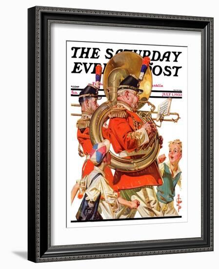 "Fourth of July Parade," Saturday Evening Post Cover, July 1, 1933-Joseph Christian Leyendecker-Framed Giclee Print