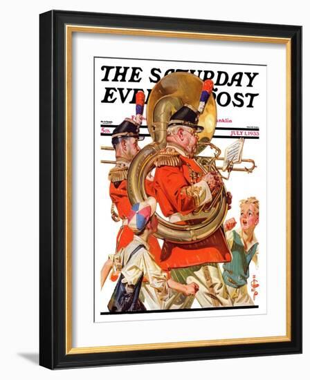 "Fourth of July Parade," Saturday Evening Post Cover, July 1, 1933-Joseph Christian Leyendecker-Framed Giclee Print