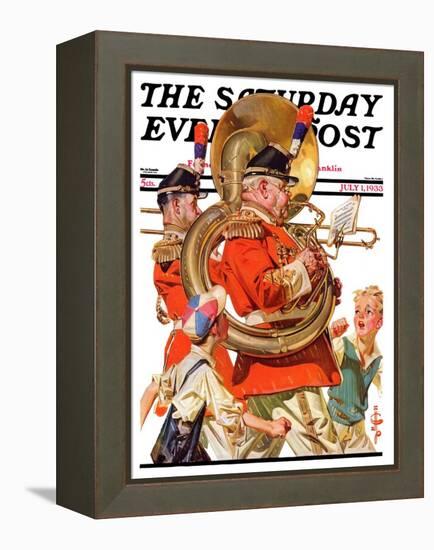 "Fourth of July Parade," Saturday Evening Post Cover, July 1, 1933-Joseph Christian Leyendecker-Framed Premier Image Canvas
