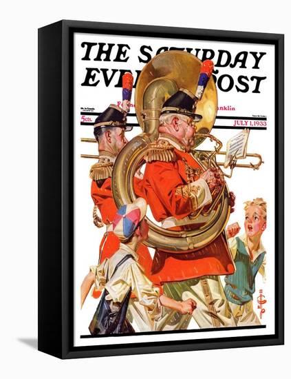 "Fourth of July Parade," Saturday Evening Post Cover, July 1, 1933-Joseph Christian Leyendecker-Framed Premier Image Canvas