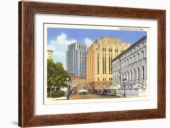 Fourth Street, St. Paul, Minnesota-null-Framed Art Print