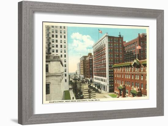 Fourth Street, Tulsa, Oklahoma-null-Framed Art Print