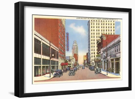 Fourth Street, Winston-Salem, North Carolina-null-Framed Art Print