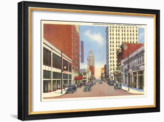 Fourth Street, Winston-Salem, North Carolina-null-Framed Art Print