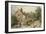 Fowl House Farm, Witley, with Children, a Shepherd and a Flock of Sheep Nearby-Myles Birket Foster-Framed Giclee Print