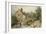 Fowl House Farm, Witley, with Children, a Shepherd and a Flock of Sheep Nearby-Myles Birket Foster-Framed Giclee Print