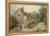 Fowl House Farm, Witley, with Children, a Shepherd and a Flock of Sheep Nearby-Myles Birket Foster-Framed Premier Image Canvas