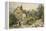 Fowl House Farm, Witley, with Children, a Shepherd and a Flock of Sheep Nearby-Myles Birket Foster-Framed Premier Image Canvas