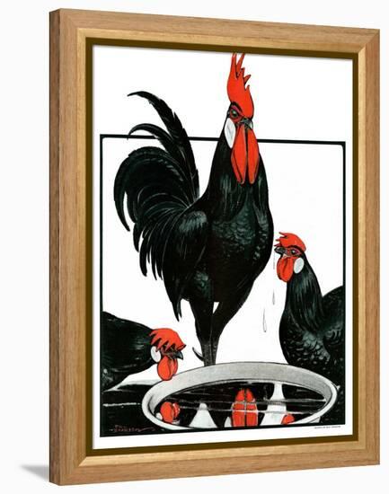 "Fowl Reflections,"October 27, 1923-Paul Bransom-Framed Premier Image Canvas