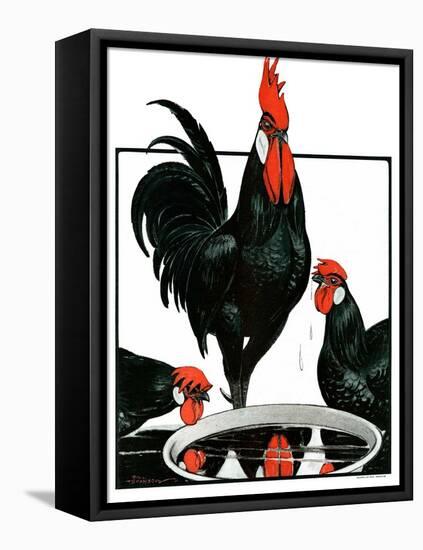 "Fowl Reflections,"October 27, 1923-Paul Bransom-Framed Premier Image Canvas