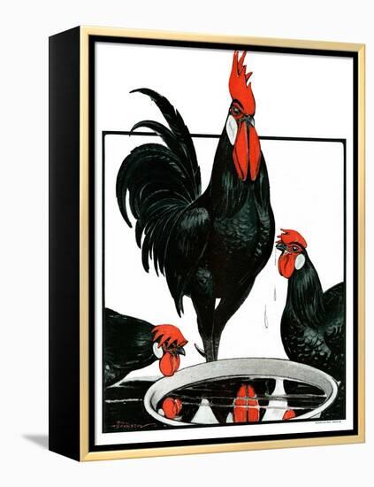 "Fowl Reflections,"October 27, 1923-Paul Bransom-Framed Premier Image Canvas