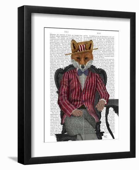 Fox 1920s Gentleman-Fab Funky-Framed Art Print