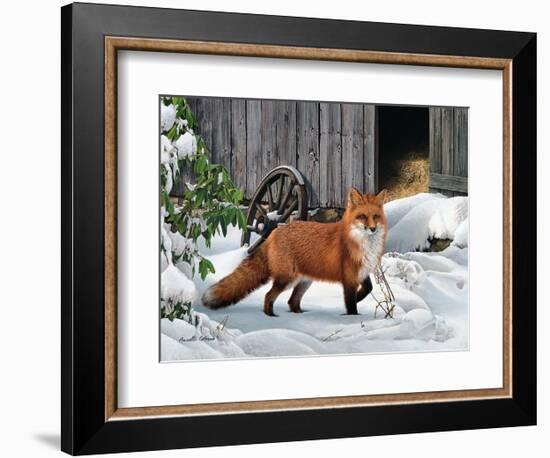 Fox and Barn-Russell Cobane-Framed Art Print