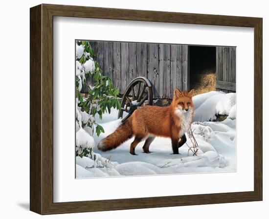 Fox and Barn-Russell Cobane-Framed Art Print