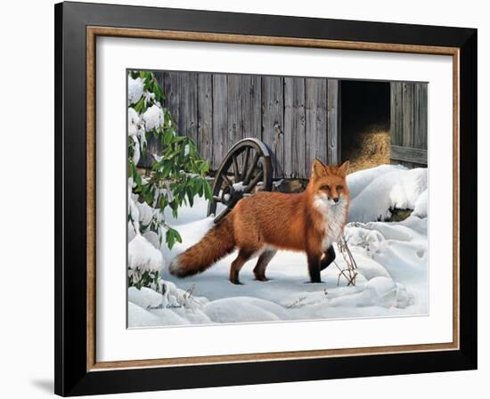 Fox and Barn-Russell Cobane-Framed Giclee Print