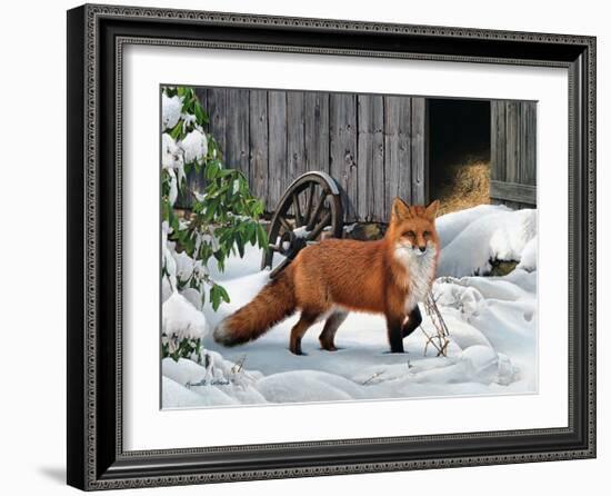 Fox and Barn-Russell Cobane-Framed Giclee Print