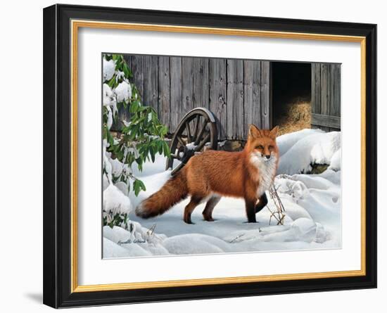 Fox and Barn-Russell Cobane-Framed Giclee Print