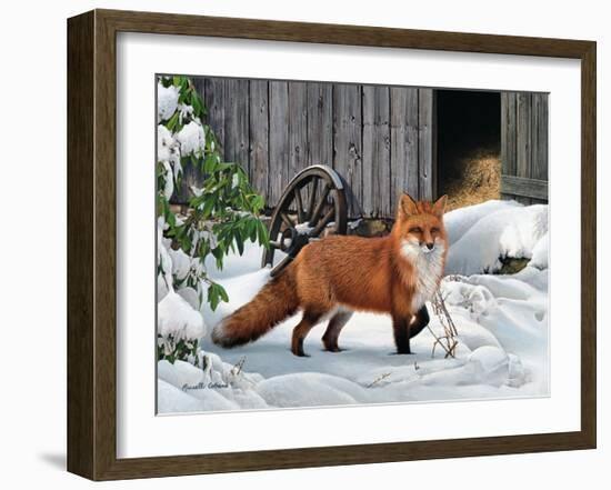 Fox and Barn-Russell Cobane-Framed Giclee Print