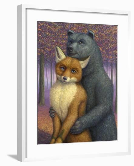 Fox and Bear Couple-W Johnson James-Framed Giclee Print