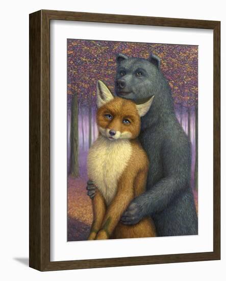 Fox and Bear Couple-W Johnson James-Framed Giclee Print