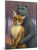 Fox and Bear Couple-W Johnson James-Mounted Giclee Print