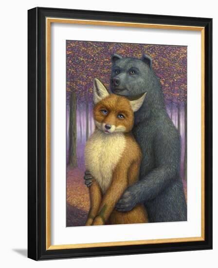 Fox and Bear Couple-W Johnson James-Framed Giclee Print