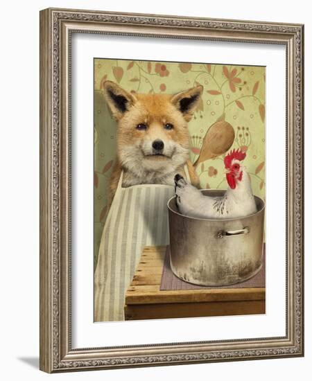 Fox and Chicken-J Hovenstine Studios-Framed Giclee Print