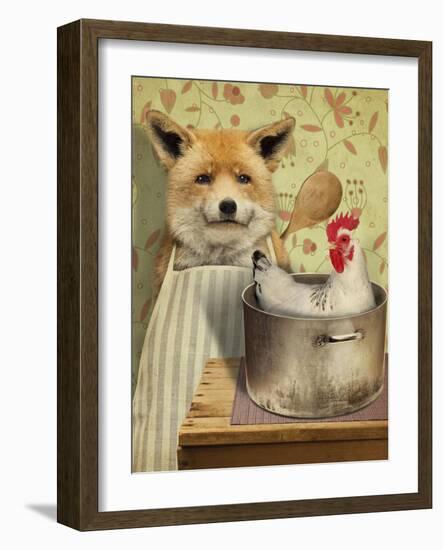 Fox and Chicken-J Hovenstine Studios-Framed Giclee Print