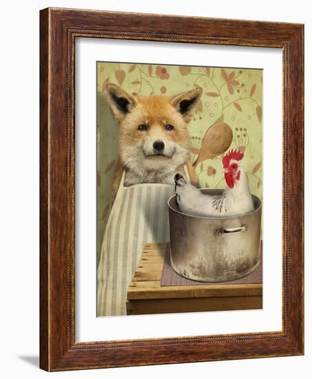 Fox and Chicken-J Hovenstine Studios-Framed Giclee Print