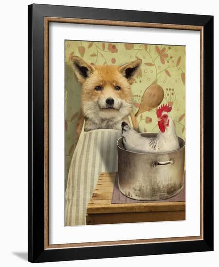 Fox and Chicken-J Hovenstine Studios-Framed Giclee Print