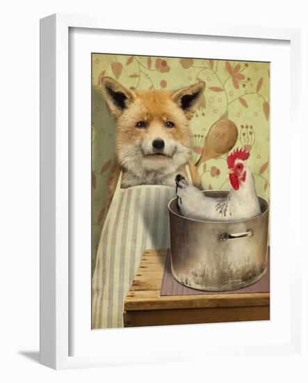 Fox and Chicken-J Hovenstine Studios-Framed Giclee Print