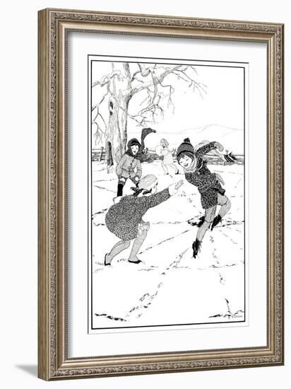 Fox and Geese - Child Life-Vera Stone-Framed Giclee Print