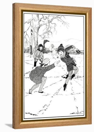 Fox and Geese - Child Life-Vera Stone-Framed Premier Image Canvas