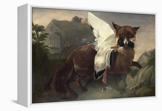 Fox and Goose, C.1835-John James Audubon-Framed Premier Image Canvas