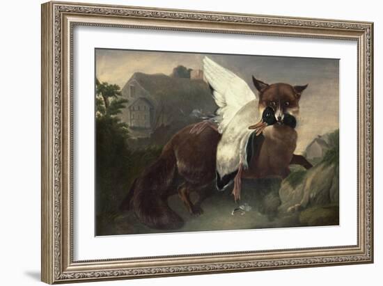 Fox and Goose, C.1835-John James Audubon-Framed Giclee Print