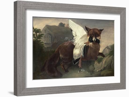 Fox and Goose, C.1835-John James Audubon-Framed Giclee Print