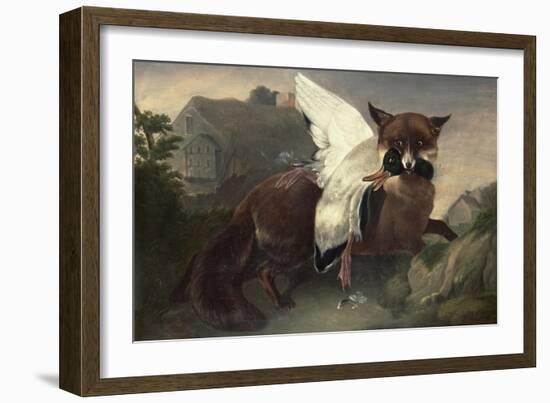 Fox and Goose, C.1835-John James Audubon-Framed Giclee Print