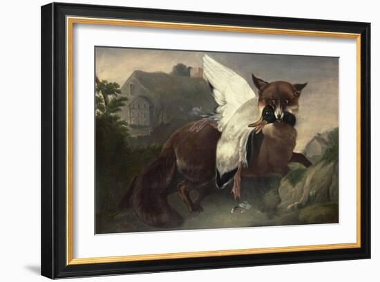 Fox and Goose, C.1835-John James Audubon-Framed Giclee Print