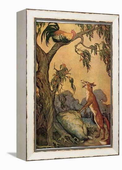 Fox and Rooster in Tree, 1919-Milo Winter-Framed Premier Image Canvas