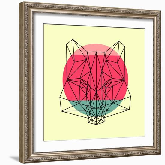 Fox and Sunset-Lisa Kroll-Framed Art Print